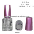 Glass Nail Art Polish Bottle With Shiny Cap